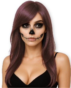 Studio Salon© Kylie Long Dark Purple Wig with Side Bangs