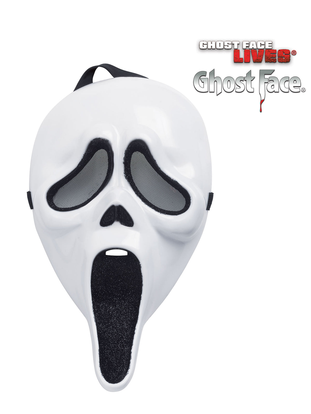 Ladies Ghost Face 30th Anniversary Costume - Black - mask
