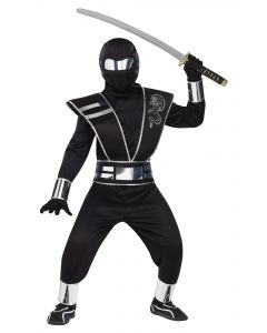 Fun World 131602 Silver Mirror Ninja - Child