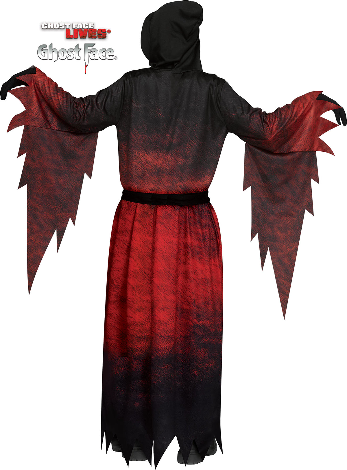 Midnight Red Ghost Face child costume, back