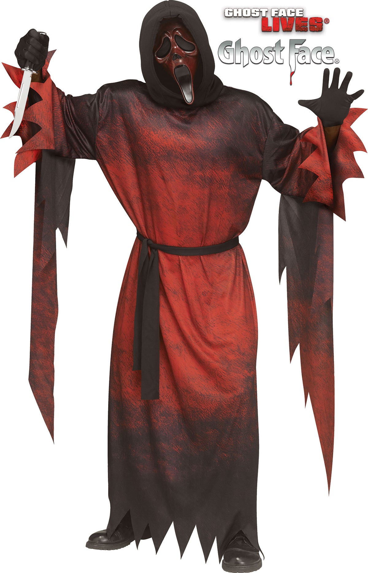 Midnight Red Ghost Face adult costume, front