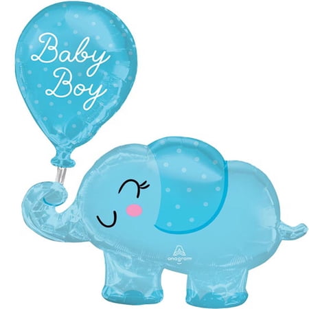 31" Baby Boy Elephant SuperShape™ Balloon