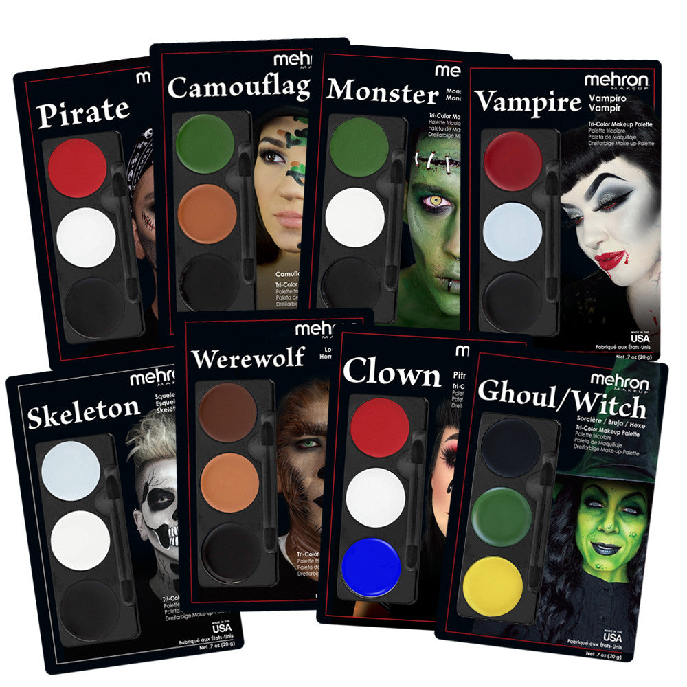 Mehron 403 Tri-Color Character Palettes