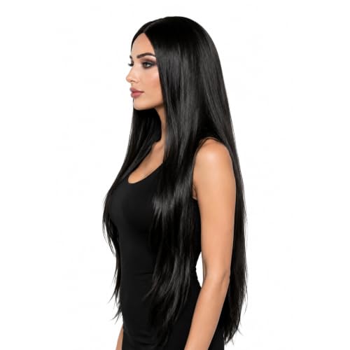 Ultra Long Straight Black Wig
