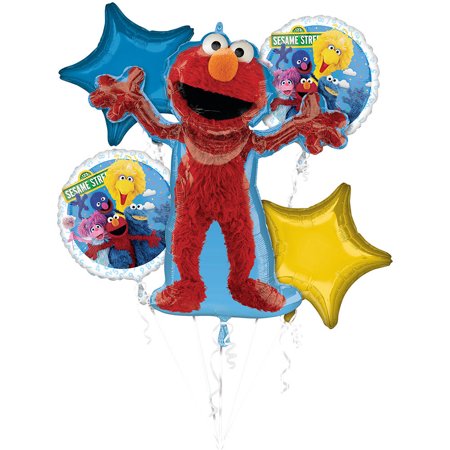 Elmo Sesame Street Balloon Bouquet - 5 Pieces