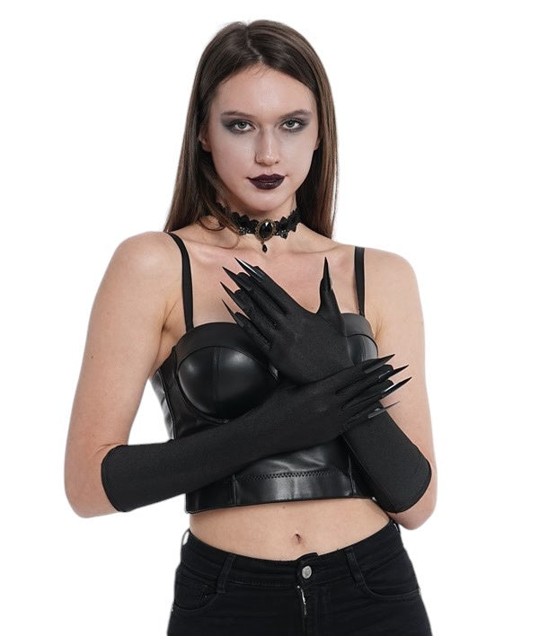 Black Long Gloves wi