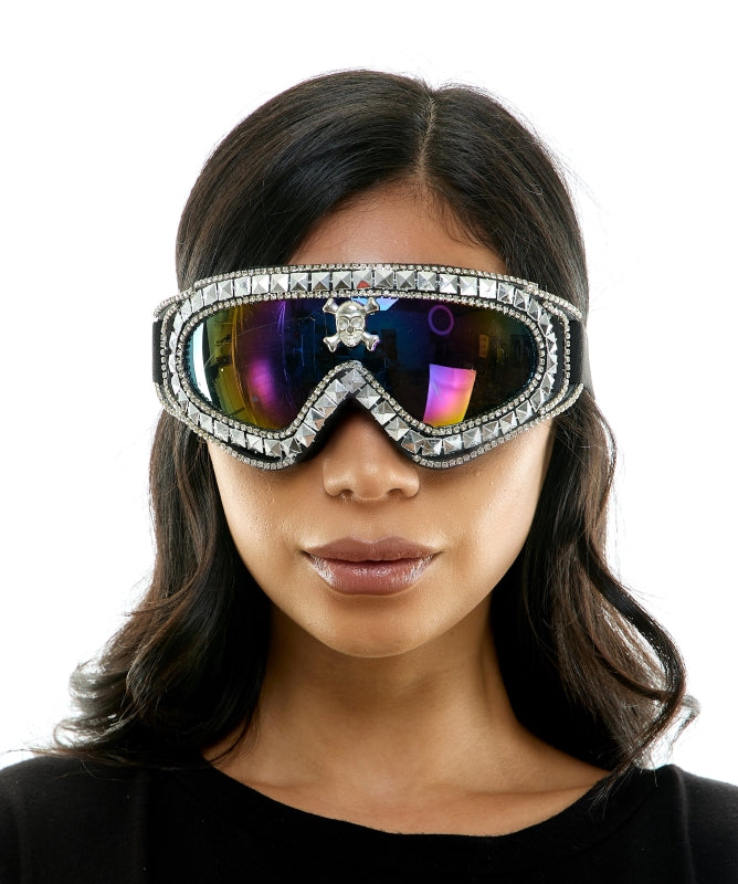 Silver Festival Rhinestone Glasses