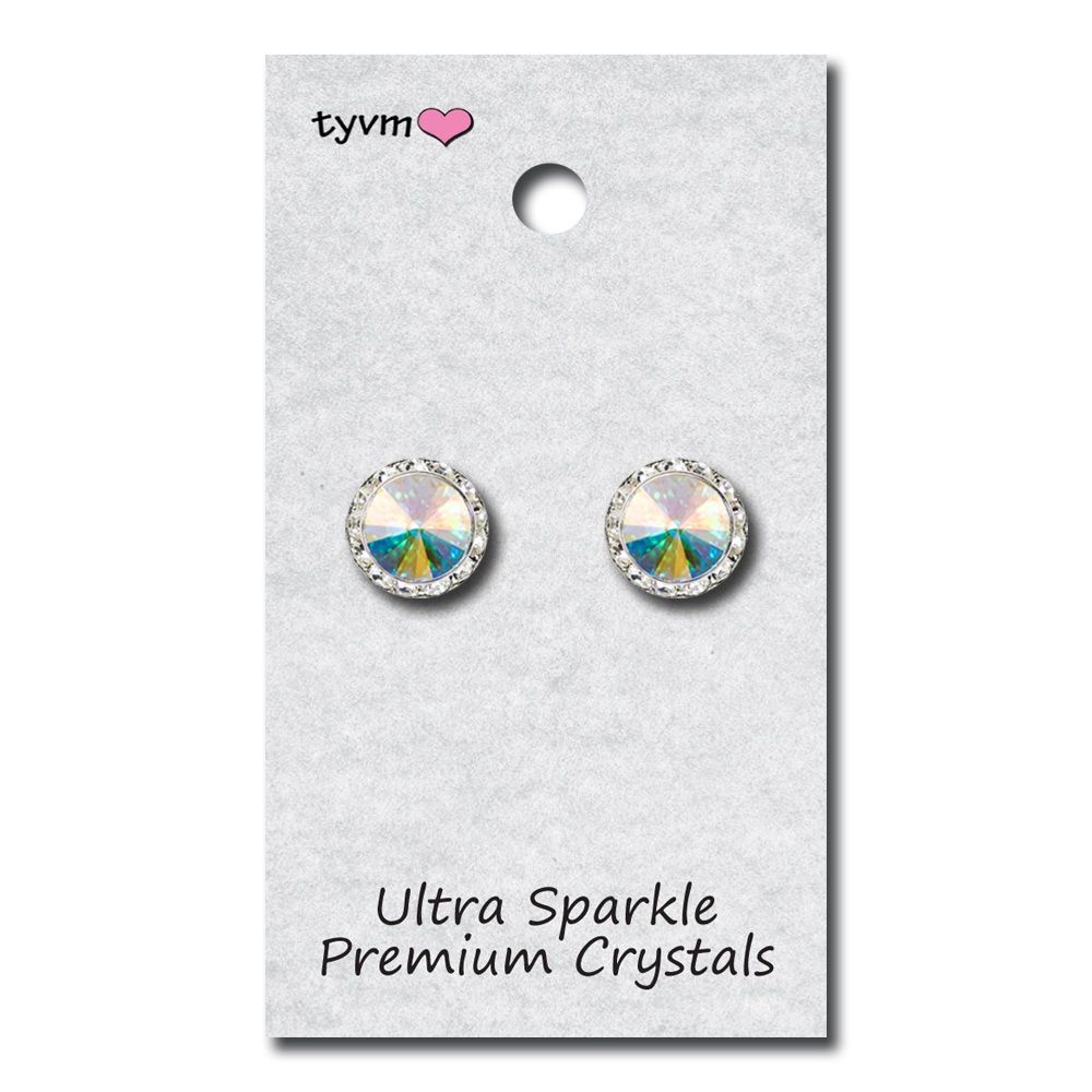 13mm Iridescent Clip-On Earrings