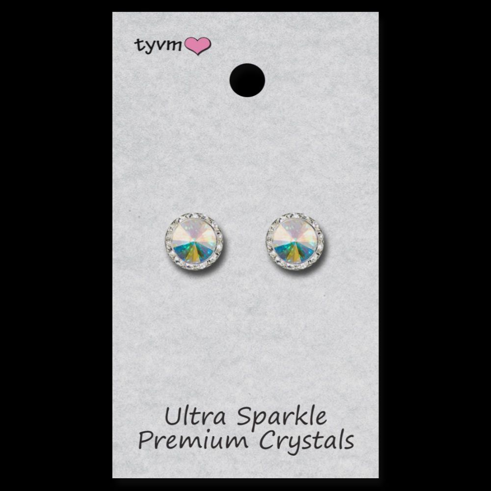 11mm Iridescent Clip-On Earrings