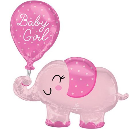 31" Baby Girl Elephant SuperShape™ Balloon