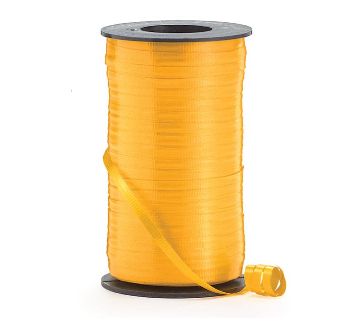 3/16" Crimped Sunshine Yellow Curling Ribbon - 550 yd
