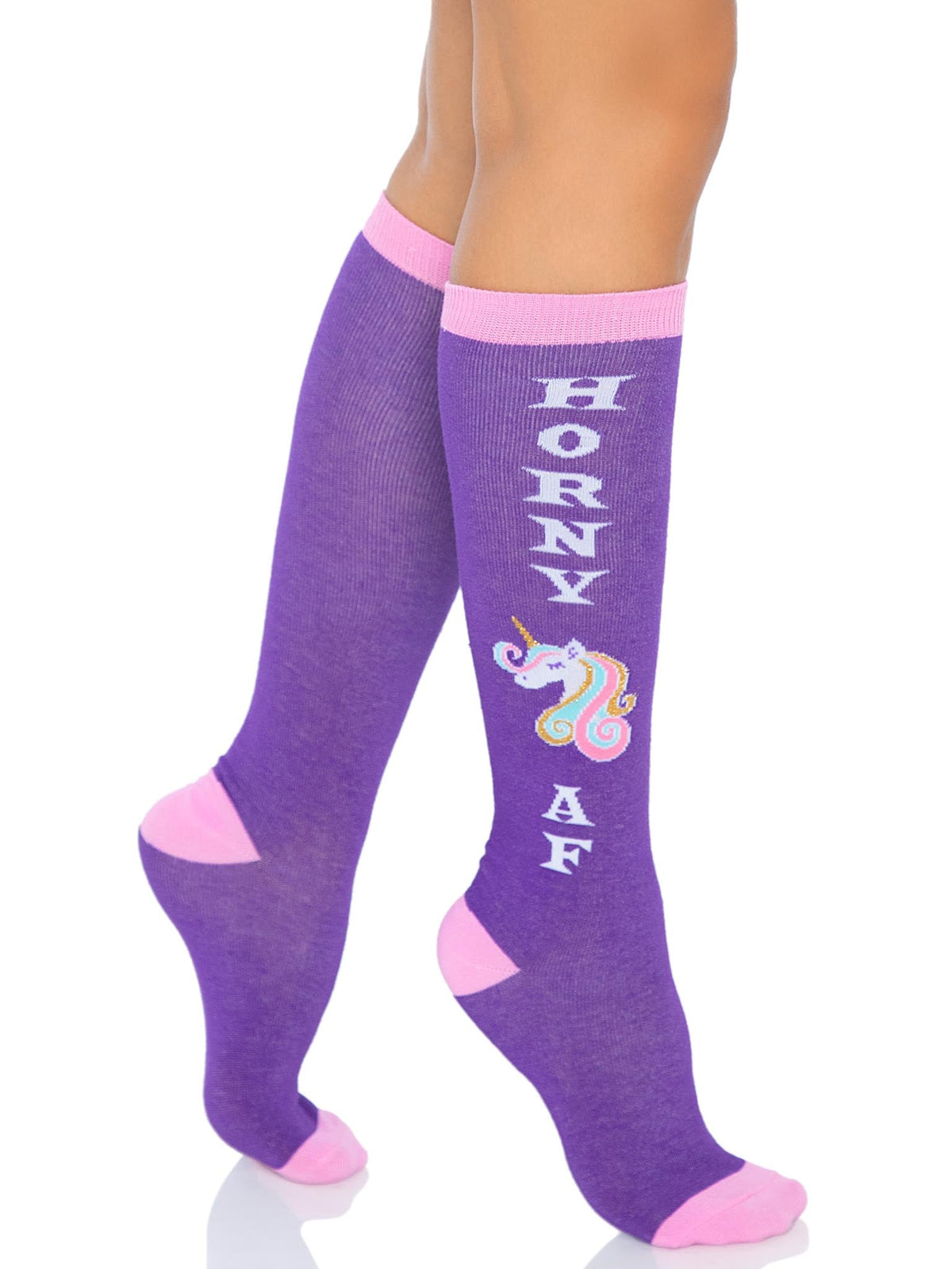 Horny AF Knee Socks Multicolor