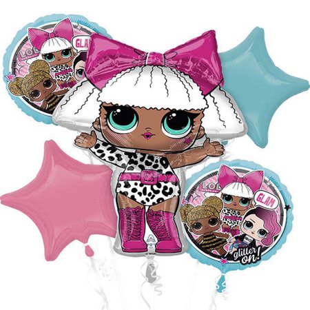 LOL Surprise Glam Balloon Bouquet - 5 Pieces