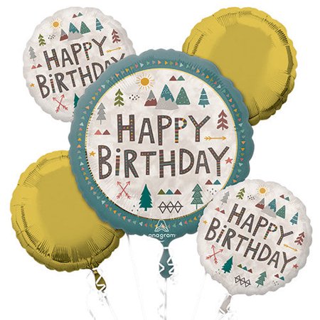Wilderness Birthday Balloon Bouquet - 5 Pieces