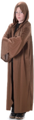 KIDS BROWN HOODED ROBE