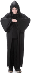 KIDS BLACK HOODED ROBE