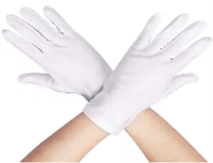 ADULT SHORT GLOVES WHITE