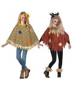Fun World 90848 Scarecrow Poncho Assortment - Child