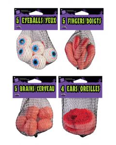Fun World 91197 Body Parts Assortment in Mesh Bag