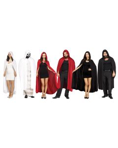 Fun World 9159 68" Hooded Cape Assortment - Adult