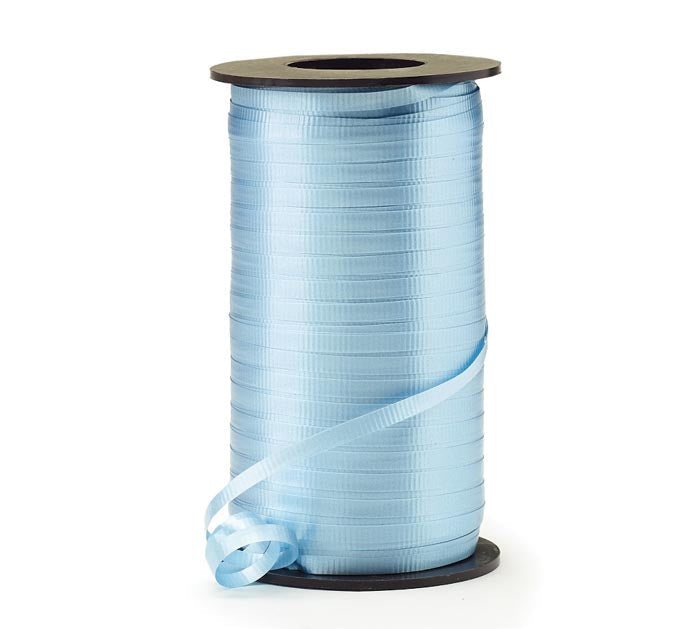 3/16" Crimped Light Blue Curling Ribbon - 550 yd