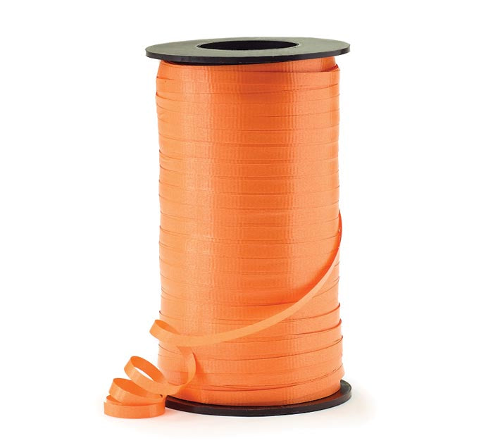 3/16" Crimped Orange Curling Ribbon - 550 yd