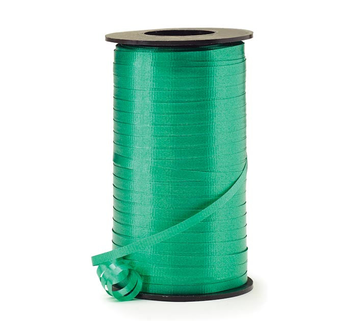 3/16" Crimped Emerald Green Curling Ribbon - 550 yd