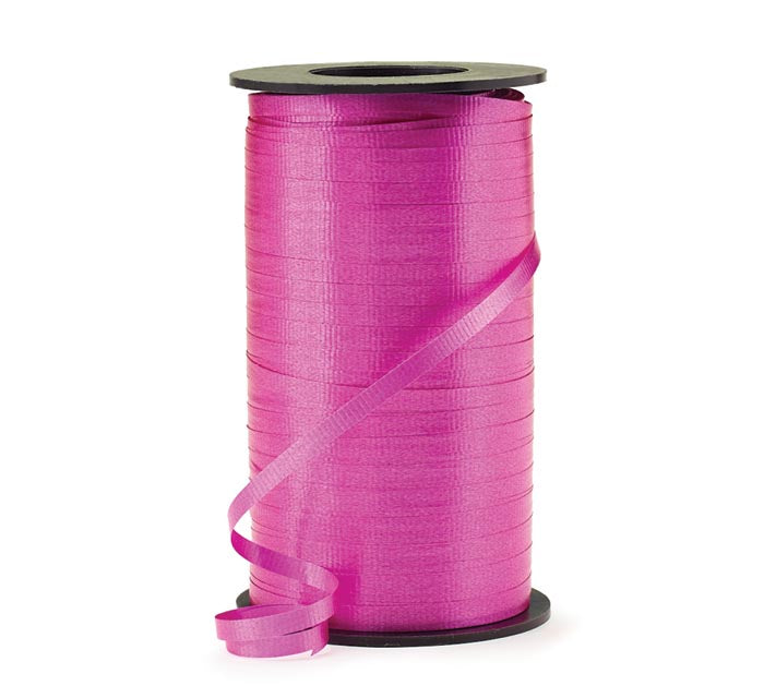 3/16" Crimped Hot Pink Curling Ribbon - 550 yd