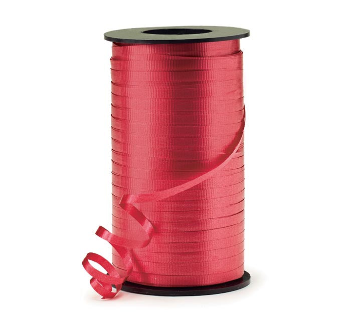 3/16" Crimped Bright Red Curling Ribbon - 550 yd