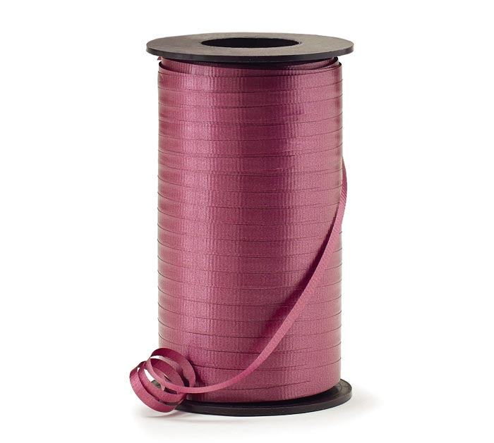 3/16" Crimped Burgundy Curling Ribbon - 550 yd