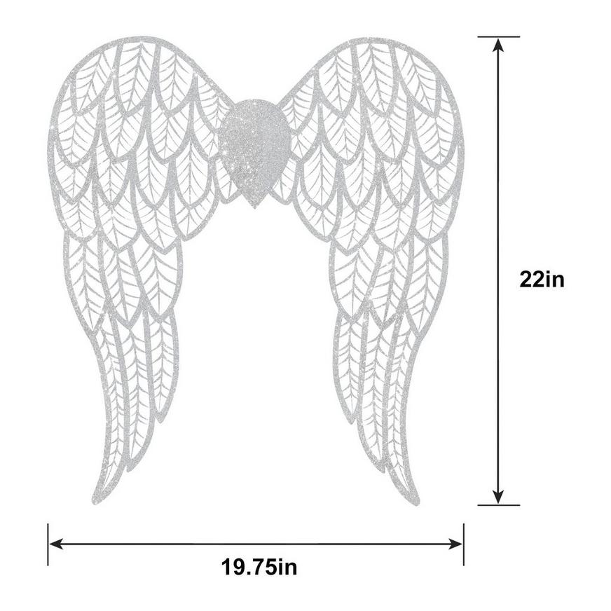 Adult Glitter White Angel Accessory Kit