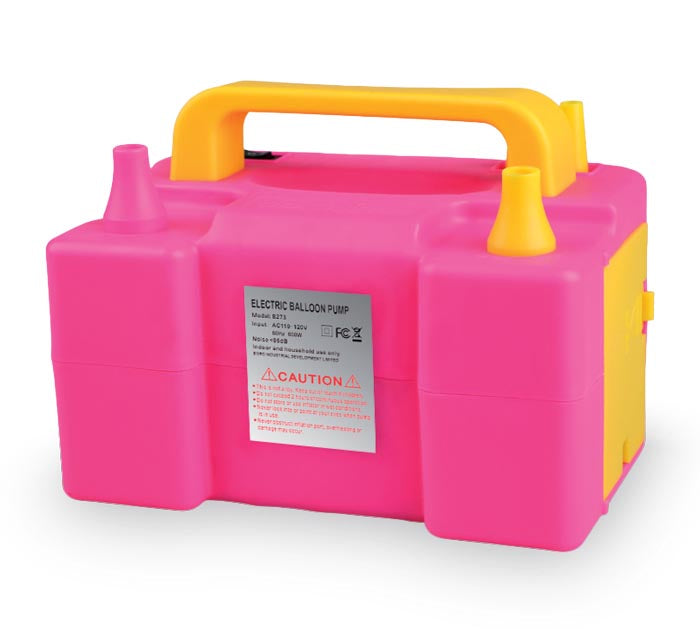 Dual-action Balloon Inflator Hot Pink Yellow