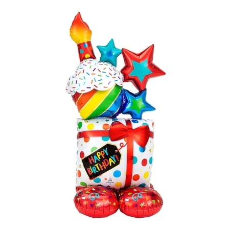 55" Birthday Icons Air-Filled Stacker Balloon