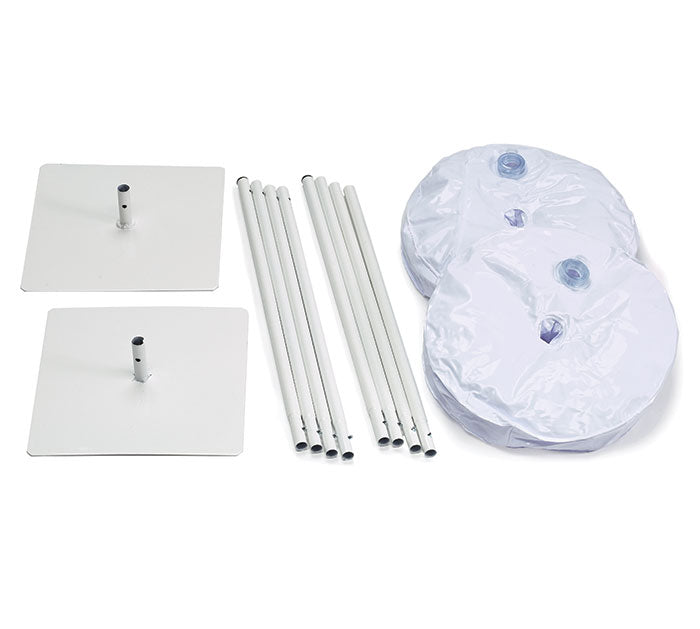 White Steel Balloon Column Pole Kit