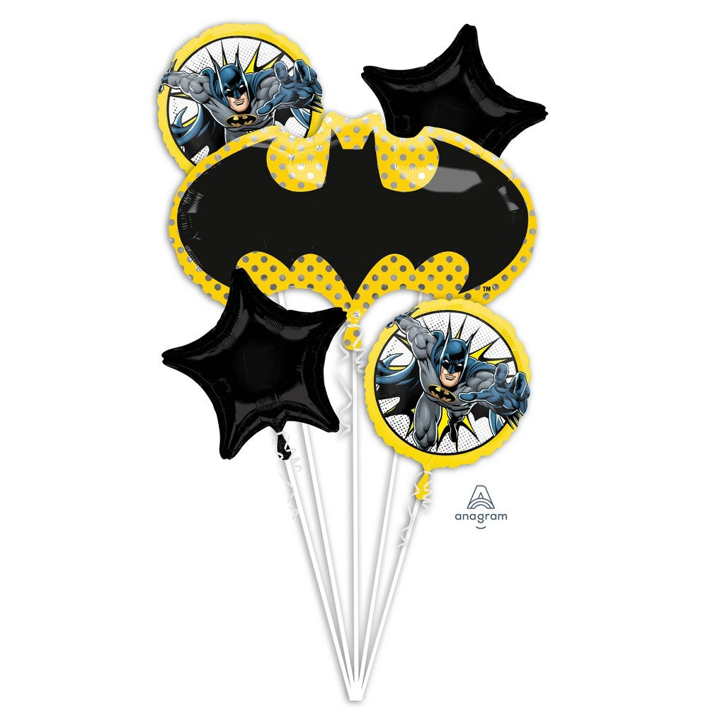 Batman Balloon Bouquet - 5 Pieces