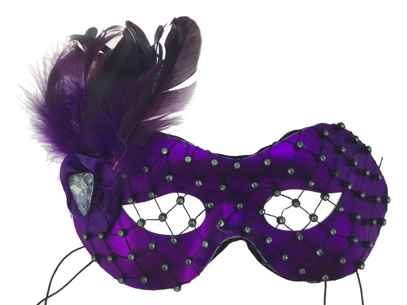 Party Mask with Feathers