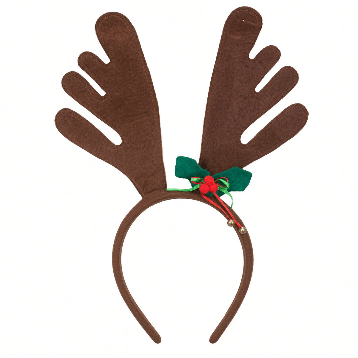 Reindeer Antlers Headband with Holly