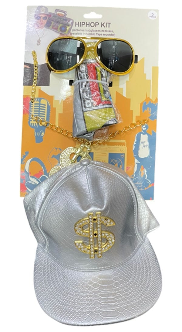 Silver Hip-Hop Costume Kit