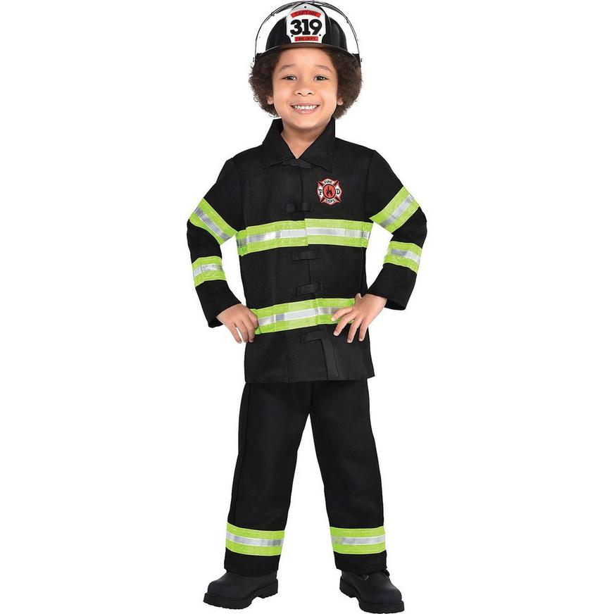 Child Reflective Firefighter Costume - Medium (8-10)