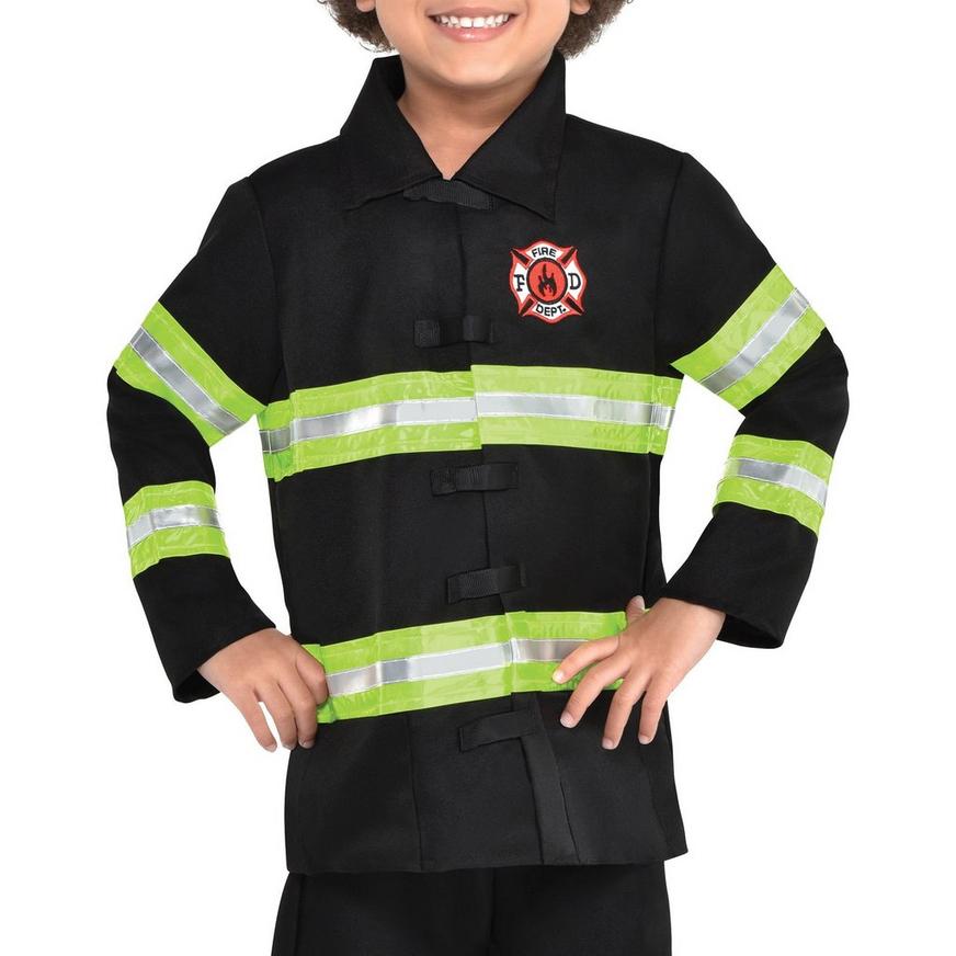 Child Reflective Firefighter Costume - Medium (8-10)