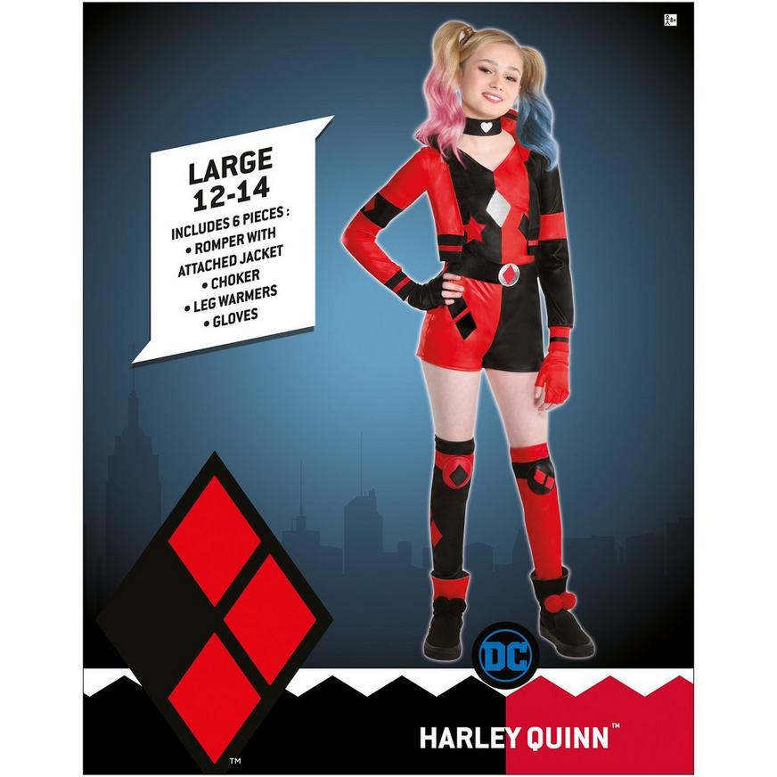 Harley Quinn Deluxe Costume - Child Large