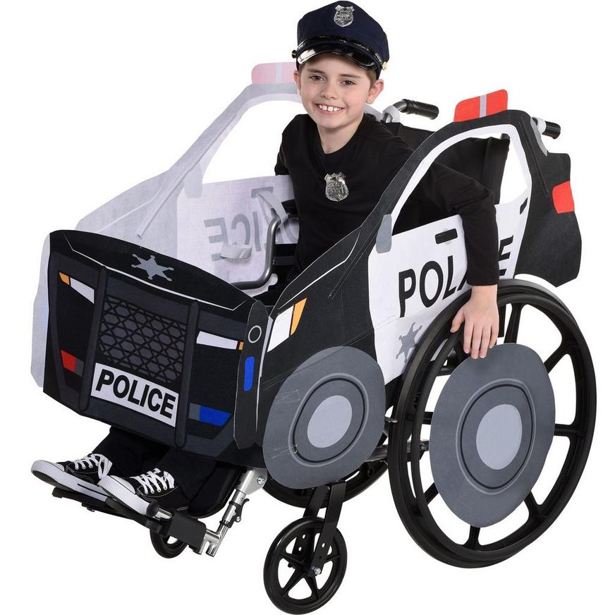 Police Car Wheelchair Costume Kit - Kids