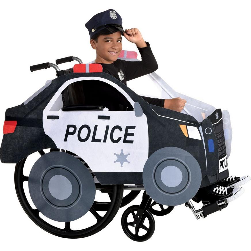 Police Car Wheelchair Costume Kit - Kids