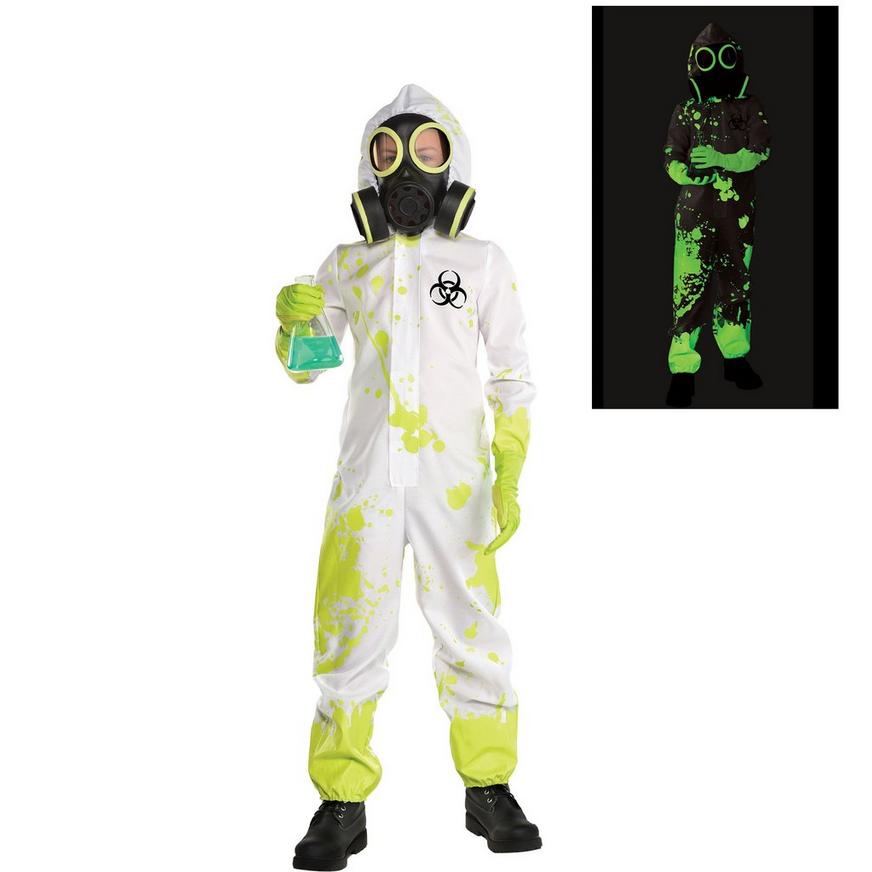 Radioactive Hazmat Suit Glow-in-the-Dark Costume - Child Medium