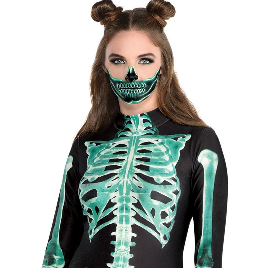 Adult Glow-in-the-Dark Skeleton Catsuit - S/M