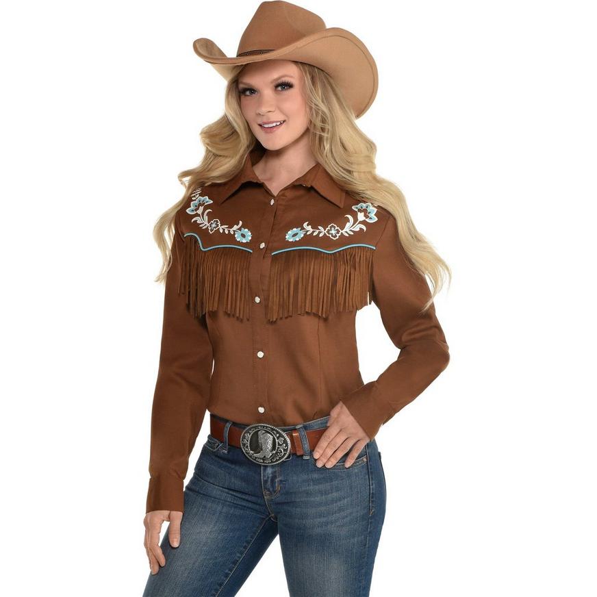 Western Cowgirl Fringe Shirt - Women's Standard Size