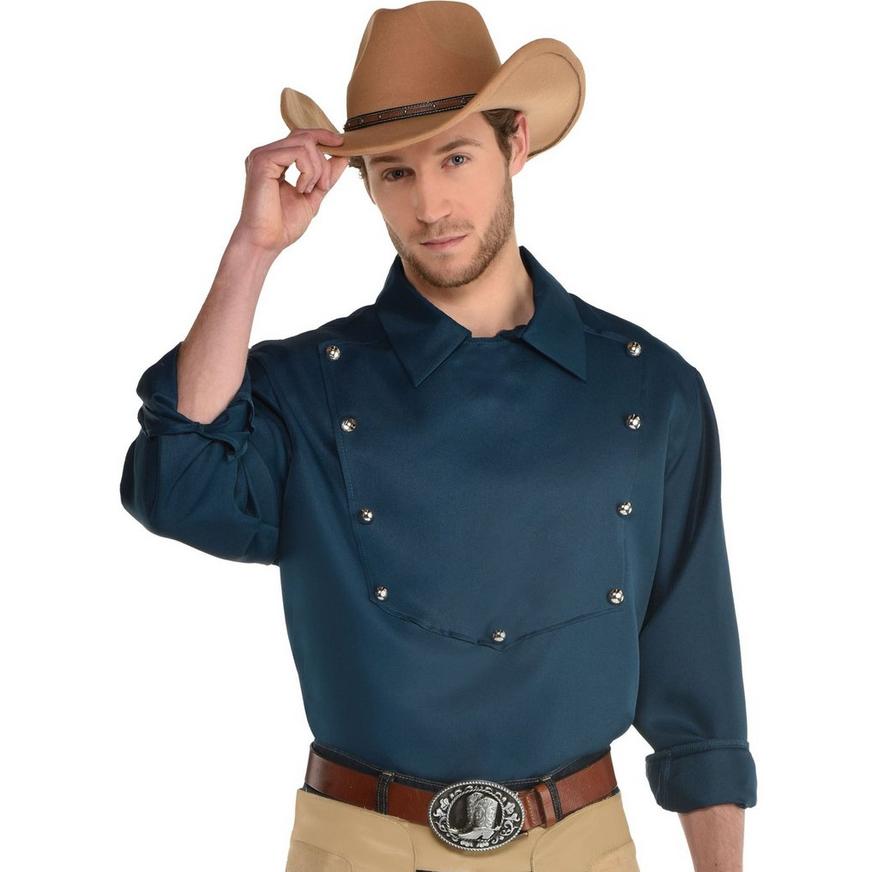 Navy Cowboy Shirt - Adult Standard Size