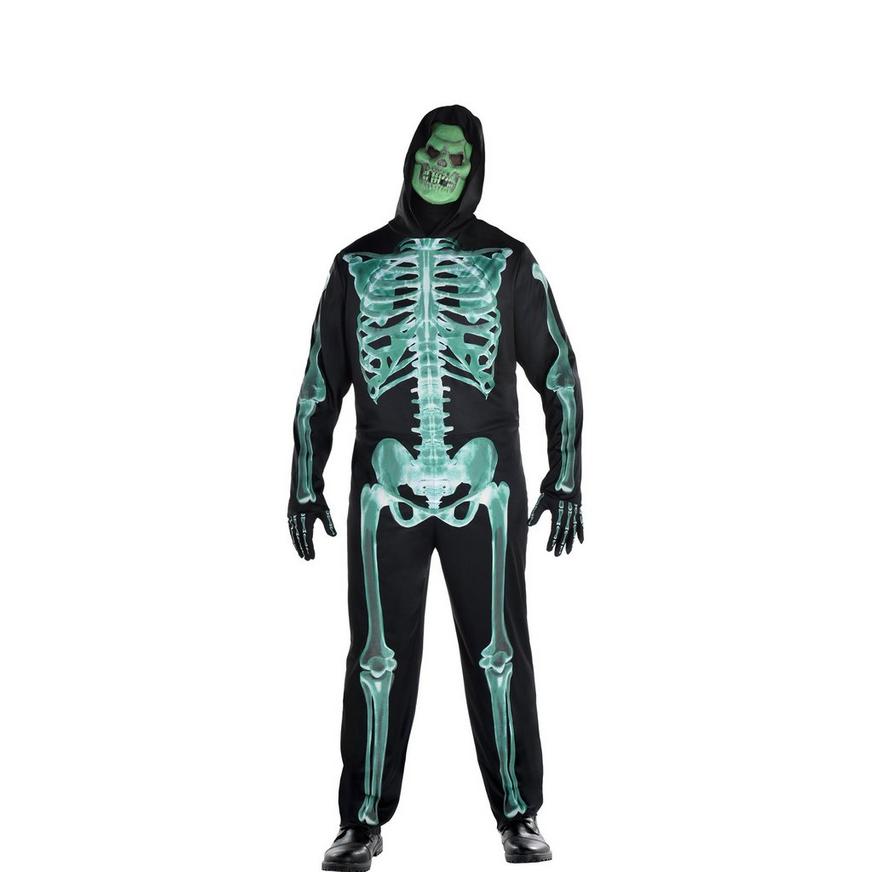 Glow-in-the-Dark Skeleton Costume - Adult Plus Size