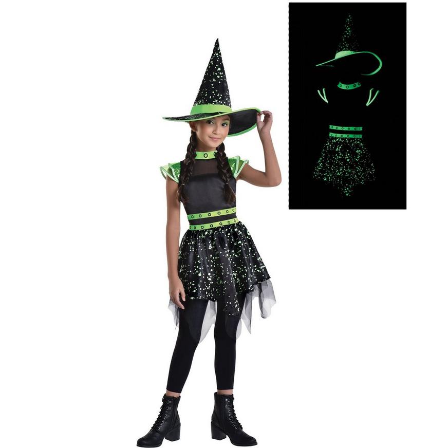 Child Midnight Witch Glow-in-the-Dark Costume - Medium (8-10)