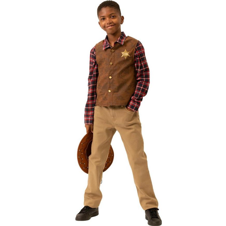 Brown Sheriff Cowboy Vest - Child L/XL